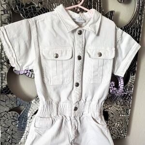 Zara girls white jumper size 10